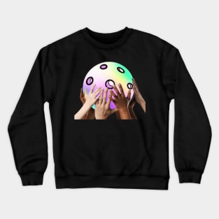 Gay Pride Pickleball Ball Crewneck Sweatshirt